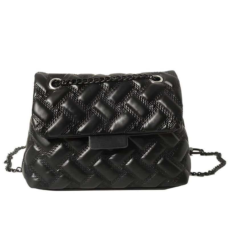 Sac à main façon matelassée avec chaîne
