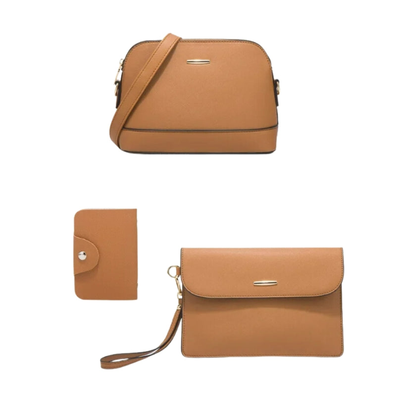 Sac à main féminin et porte-monnaie assorti