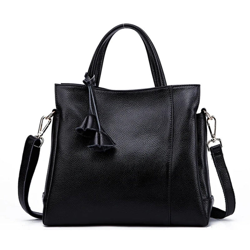 Sac à main femme avec bandoulière, en cuir
