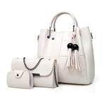 Sac à main femme comprenant trois pièces