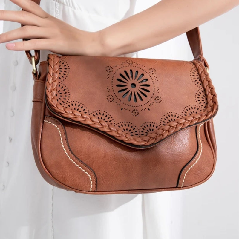 Sac à main femme façon besace avec bandoulière
