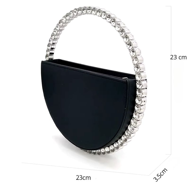 Sac à main femme rond et scintillant pour mariage