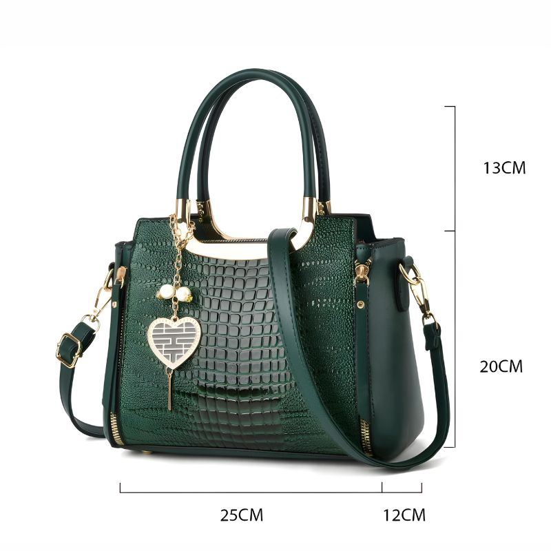 Sac à main finition croco