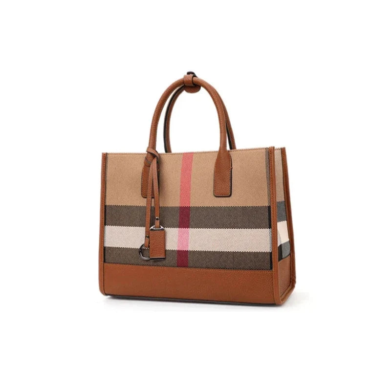 Sac à main fourre-tout élégant en tissu et simili