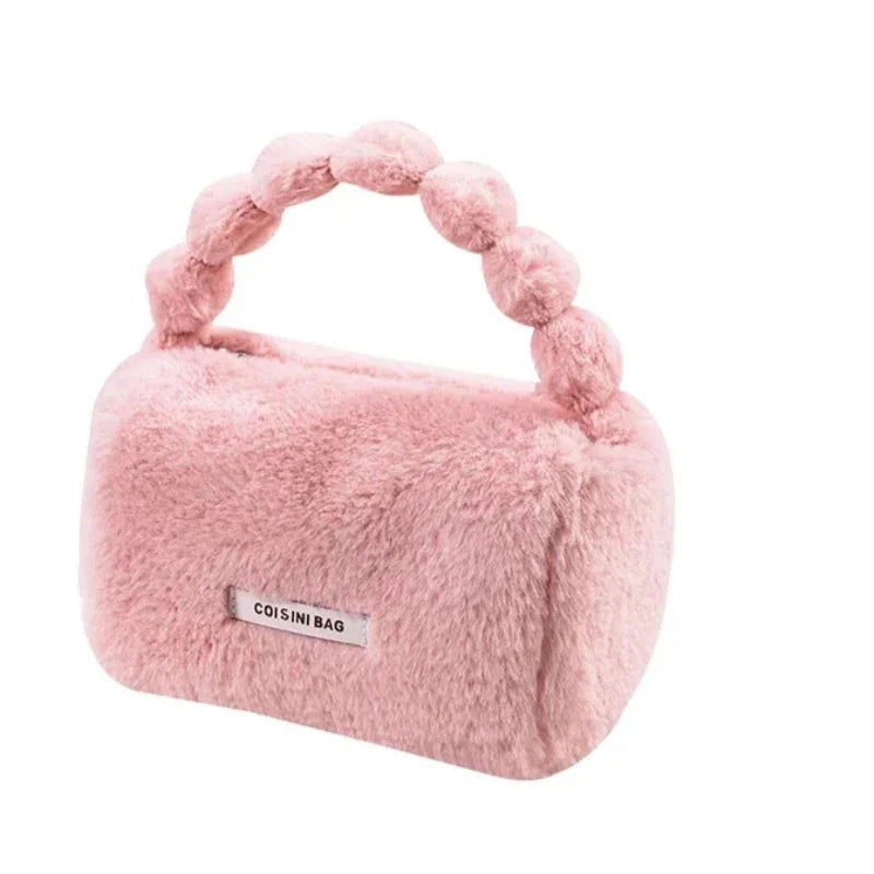 Sac à main fourre-tout en fausse fourrure
