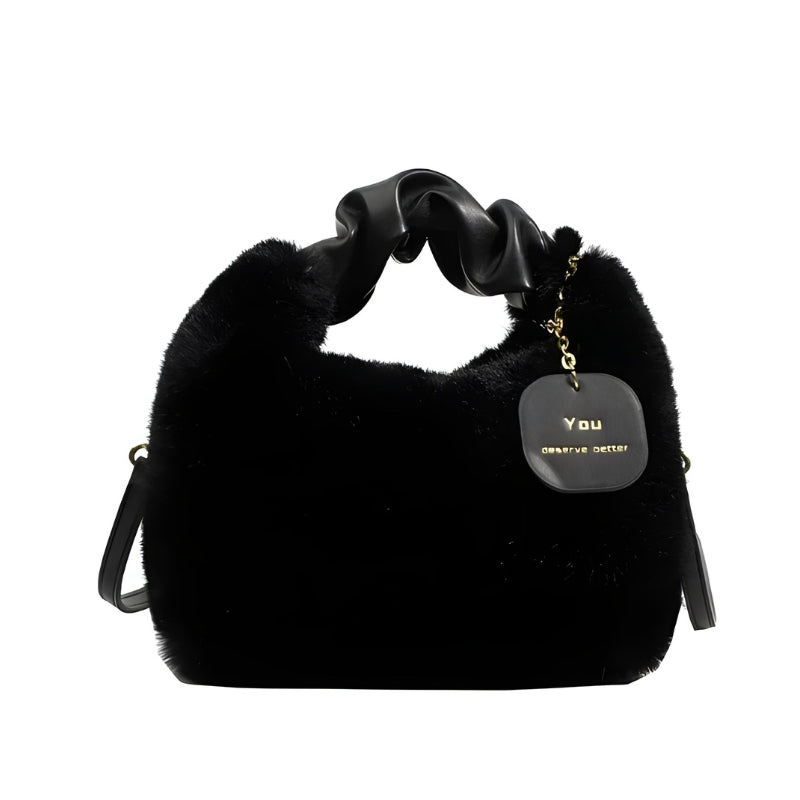 Sac à main imitation fourrure