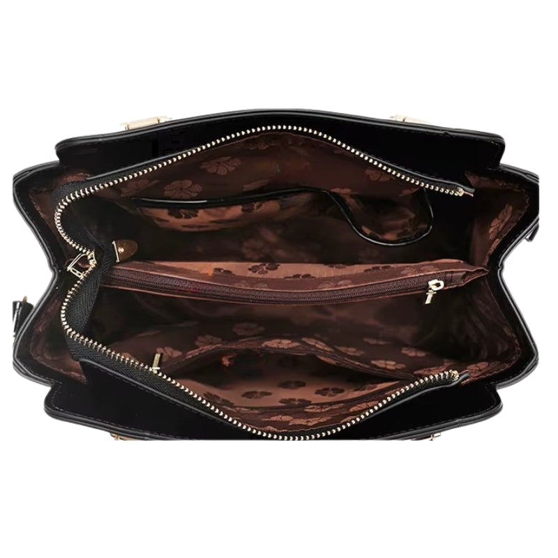 Sac à main imprimé léopard à texture croco