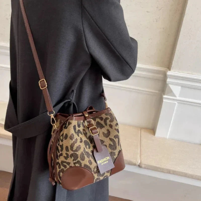 Sac à main imprimé léopard fourre-tout