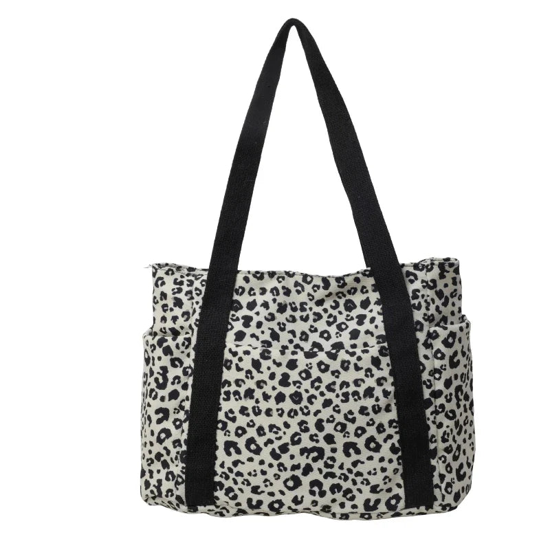 Sac à main léopard blanc en nylon