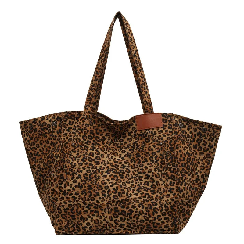 Sac à main léopard de grande capacité