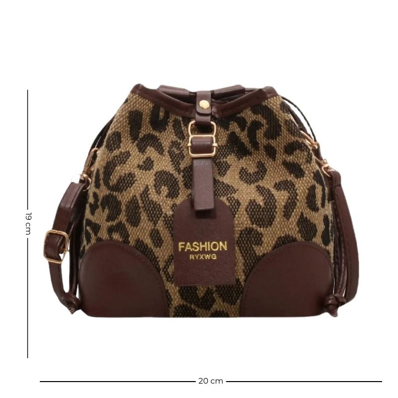 Sac à main léopard format fourre-tout