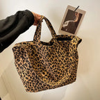 Sac à main léopard grand format en nylon