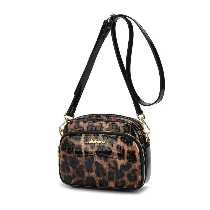 Sac à main luxueux à imprimé léopard