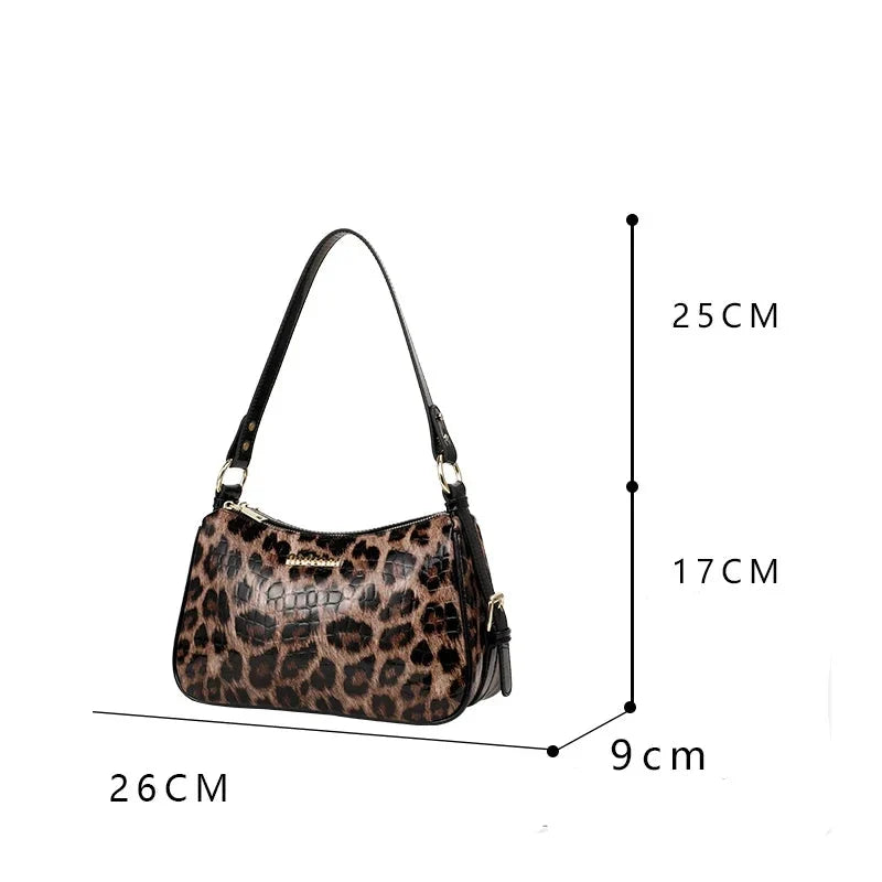 Sac à main luxueux au style léopard raffiné