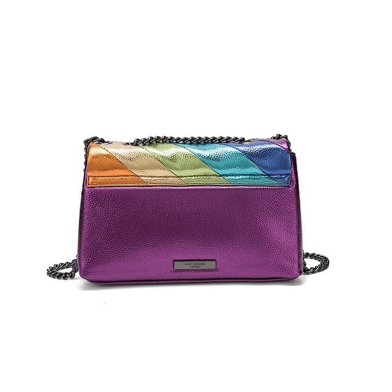 Sac à main luxueux et multicolore avec bandoulière