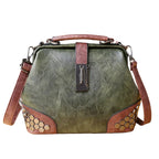 Sac à main marron esprit rétro