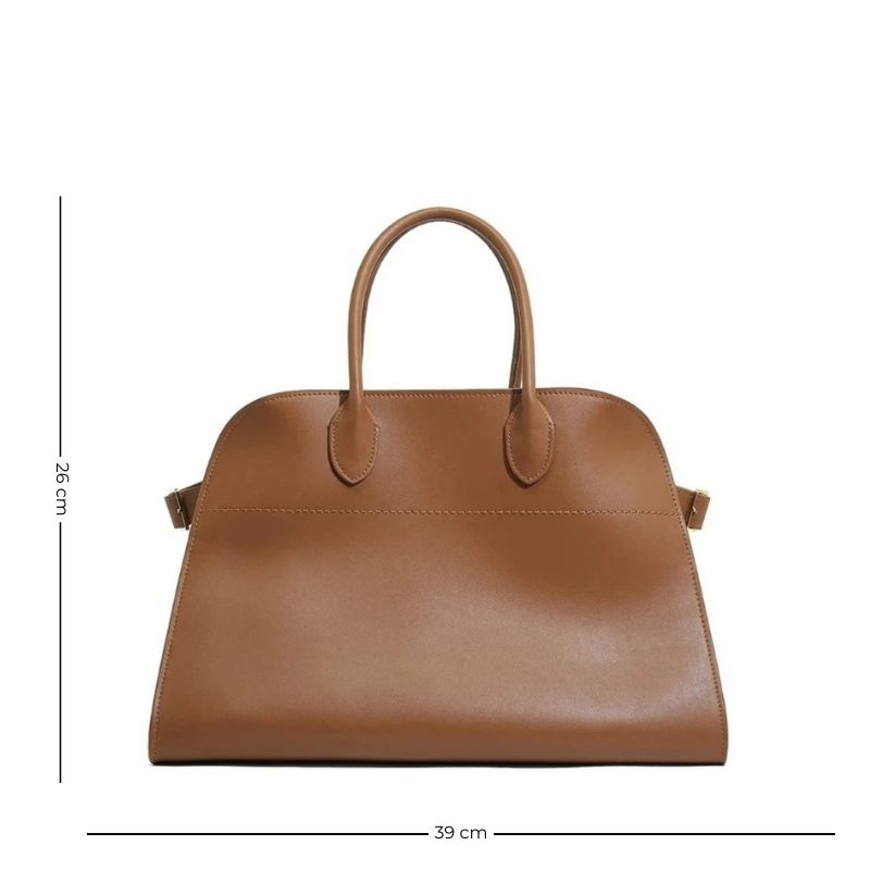 Sac à main marron grand format fourre-tout