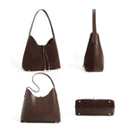 Sac à main marron style baguette fourre-tout