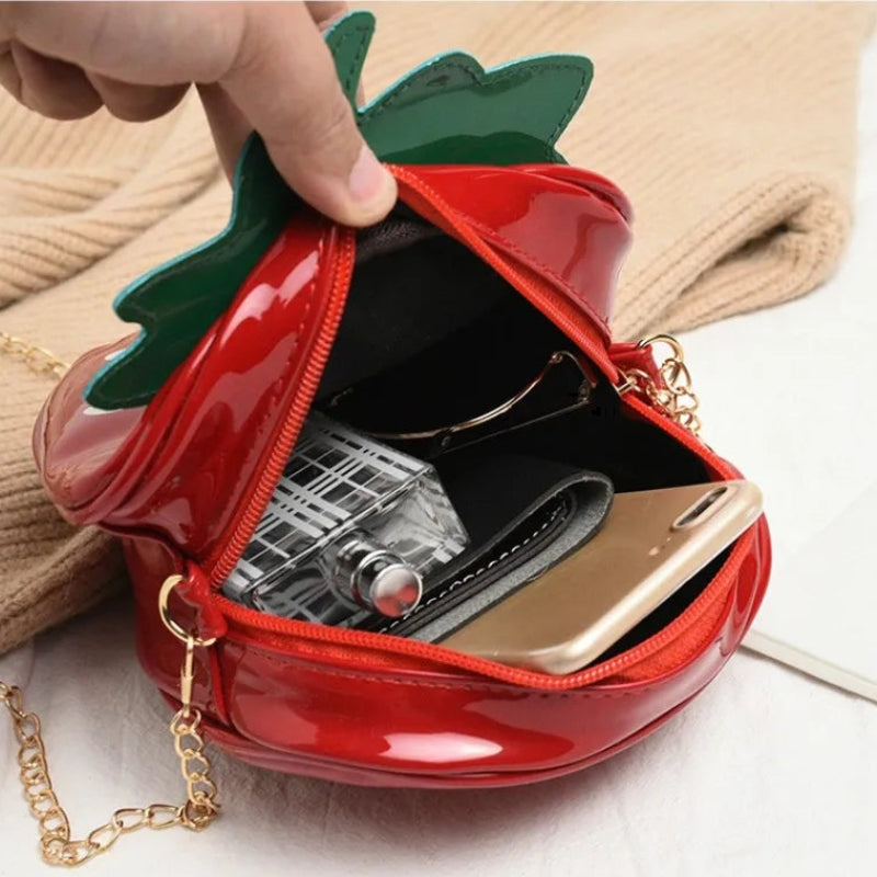 Sac à main motif fraise