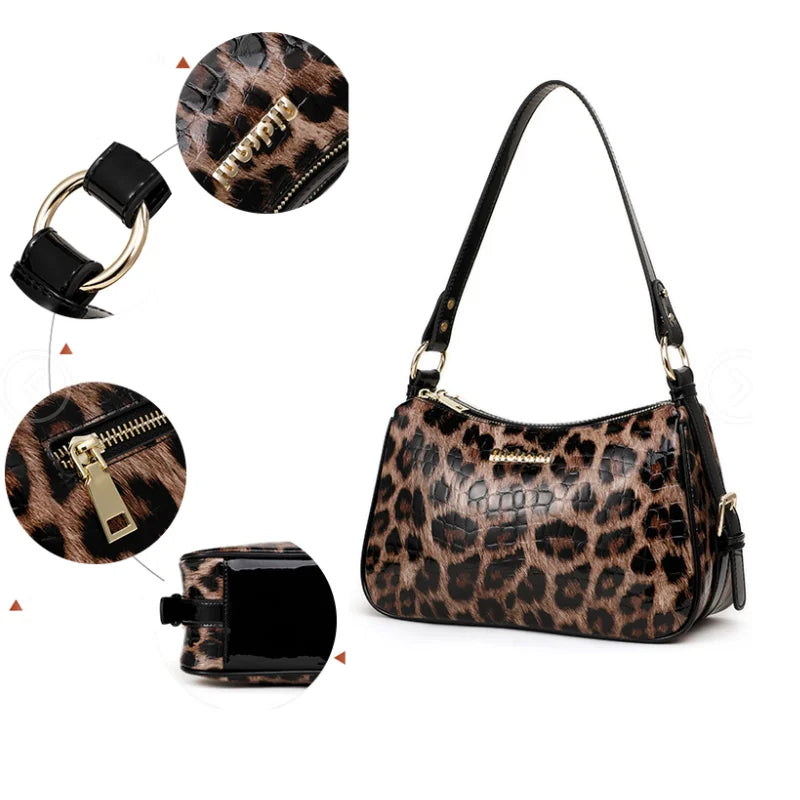 Sac à main motif léopard classe au caractère luxueux