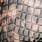 Sac à main motif léopard effet crocodile texturé