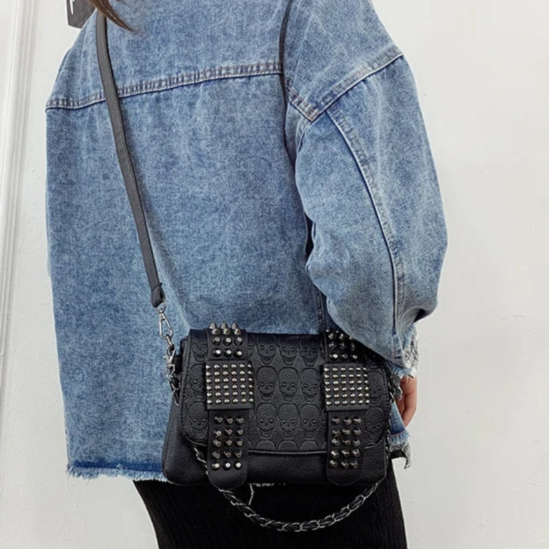 Sac à main motif tête de mort