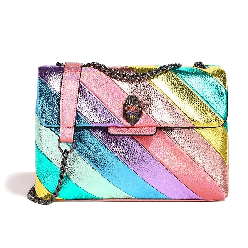 Sac à main multicolore à l’éclat brillant