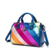 Multicoloured Striped Statement Handbag