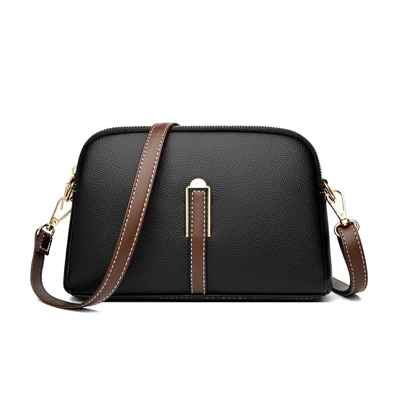Sac à main noir à bandoulière design et élégant