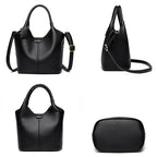 Sac à main noir avec bandoulière, style luxe