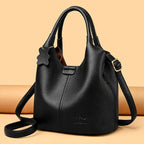 Sac à main noir élégant de luxe avec bandoulière