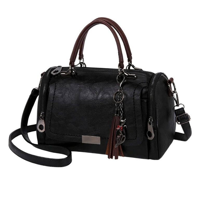 Sac à main noir élégant style vintage
