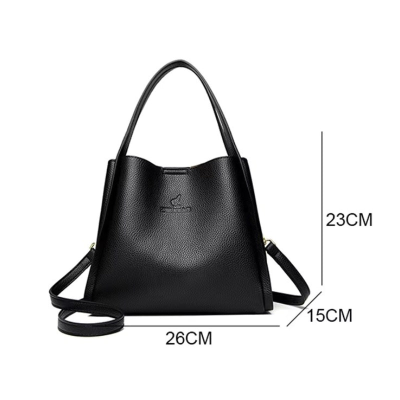 Sac à main noir format seau