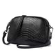 Bolso De Mano Negro De Moda Efecto Cocodrilo