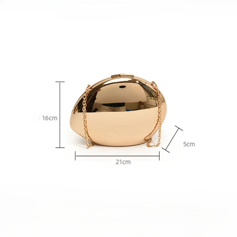 Sac à main original coquillage brillant pour soirée