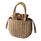 Sac à main panier artisanal en paille