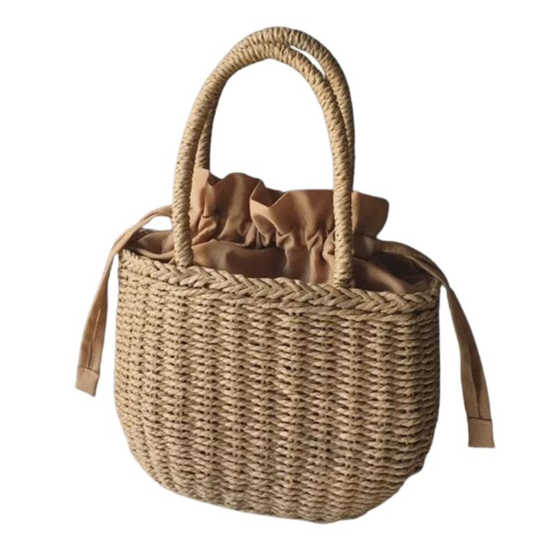 Sac à main panier artisanal en paille