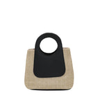 Sac à main panier rétro en paille