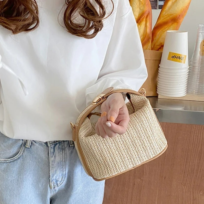 Sac à main petit format en paille