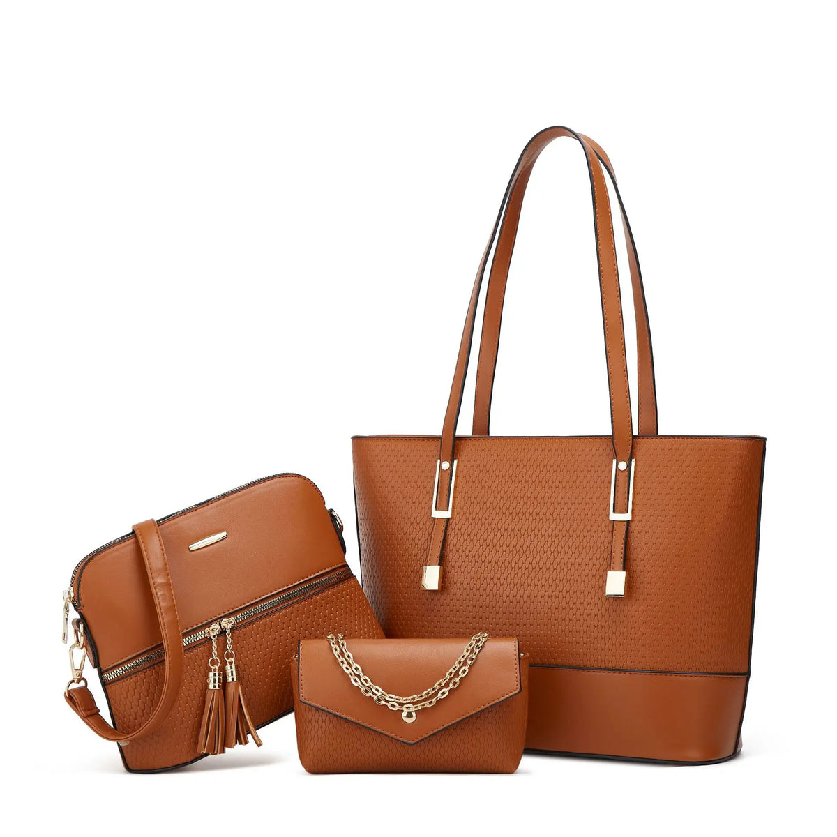 Sac à main proposé en trois pièces