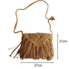 Sac à main rétro en coton tissé