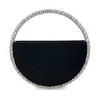 Sac à main rond à strass pour femme et mariage