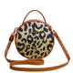 Borsa A Tracolla Rotonda Con Stampa Leopardata