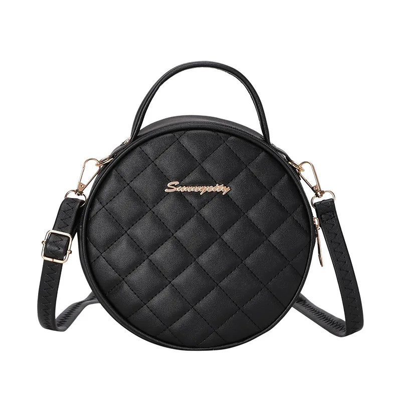 Sac à main rond effet matelassé