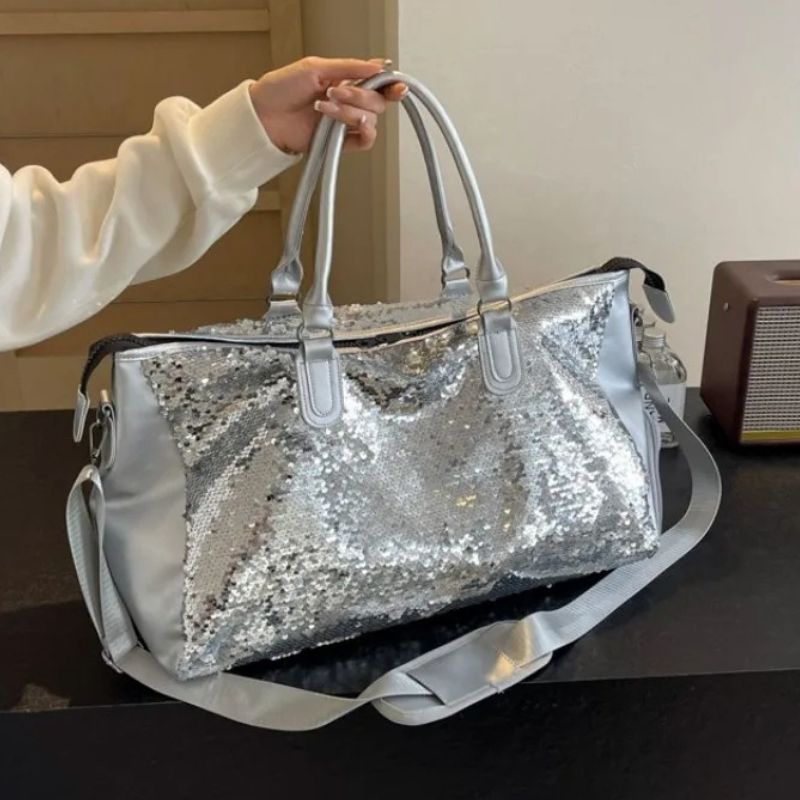 Sac à main scintillant à paillettes au style tendance