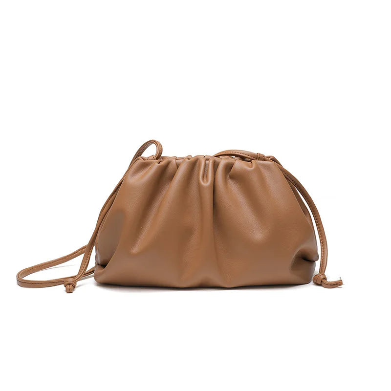 Sac à main souple vintage marron pour femme