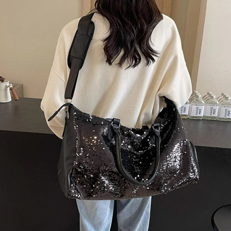 Sac à main tendance et scintillant à paillettes