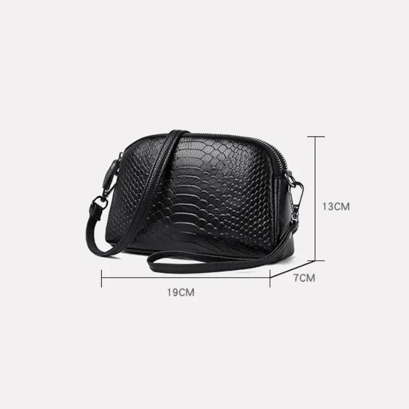 Sac à main tendance noir façon croco