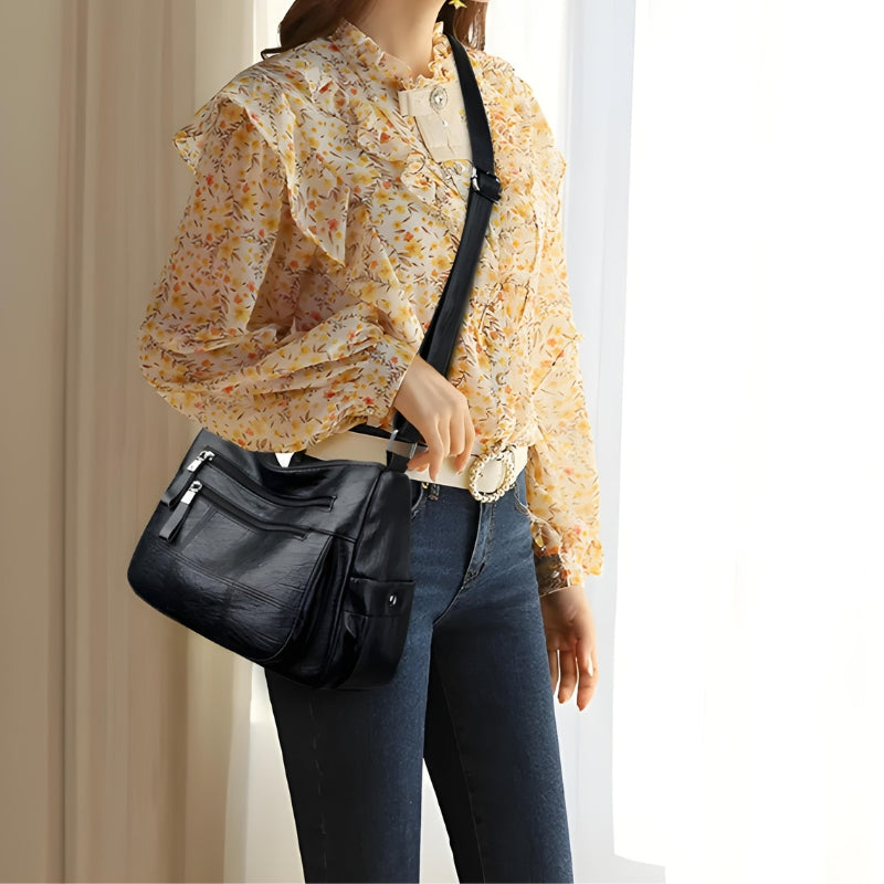 Sac à main vintage doté de plusieurs poches