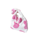 Sac à motifs de cœurs en fausse fourrure